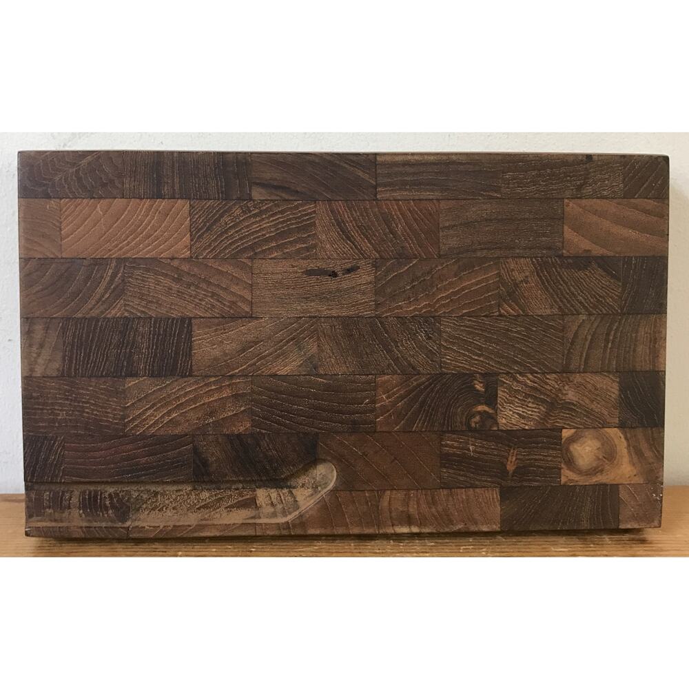 Vtg Mid Century Ernest Sohn Siamese Teak End Grain Wooden Cutting Board Block